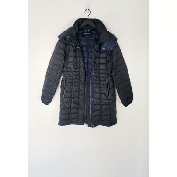 Marc New York Quilted Long Black Jacket - Picture 1 of 3